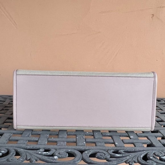 Michael Kors Mirella Large NS Canvas Tote Shoulder Satchel Bag Neutral Pink - Picture 4 of 10